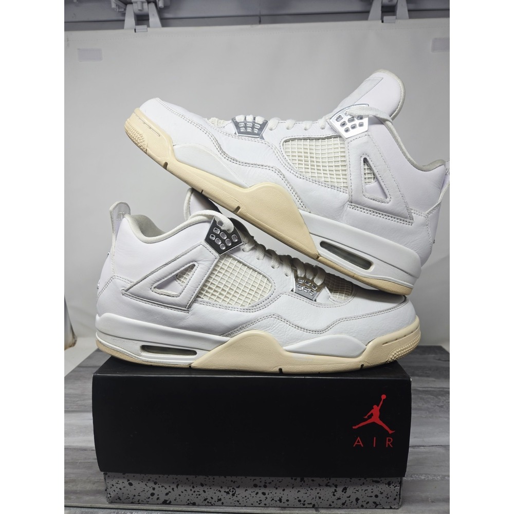 Air Jordan 4 Retro Mid Pure Money White‎ Size 13